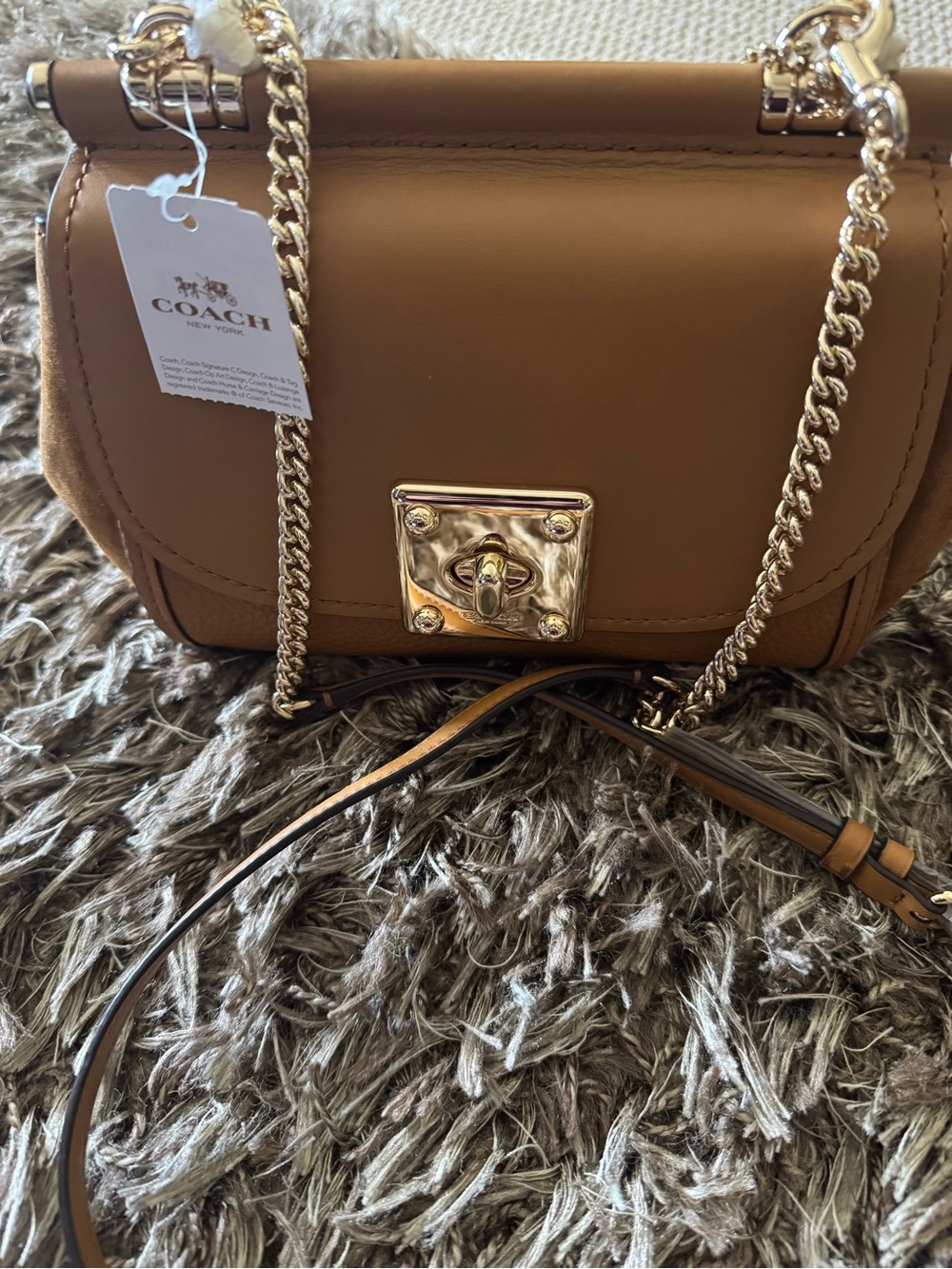 Coach Saddle Crossbody Bag in Brown with Gold Hardware - Picture 1 of 2